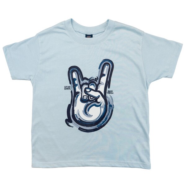 Youth Bull Horns Aggie Hand Sign T-Shirt